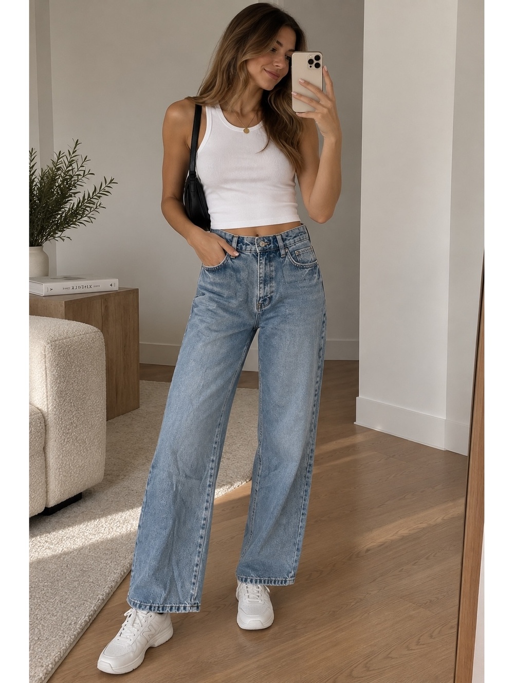 PIOMBO OVS Wide Leg Jeans Women’s US 6 NWT 100% Cotton High Rise Light Wash